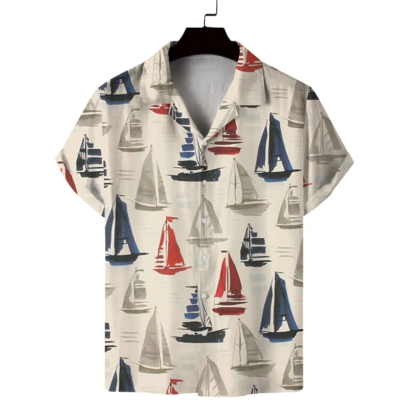 Men's summer Cuban collar short-sleeved shirt sailing surfing print men's shirt comfortable and breathable
Men's summer Cuban collar short-sleeved shirt sailing surfing print men's shirt comfortable and breathable