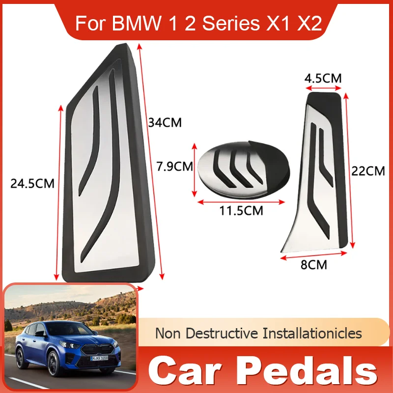 LHD Stainless Steel Car Pedals Accelerator Gas Brake Rest Pedal Cover for BMW X1 X2 1 2 Series F48 F39 F40 F45 F46 Accessories
LHD Stainless Steel Car Pedals Accelerator Gas Brake Rest Pedal Cover for BMW X1 X2 1 2 Series F48 F39 F40 F45 F46 Accessories