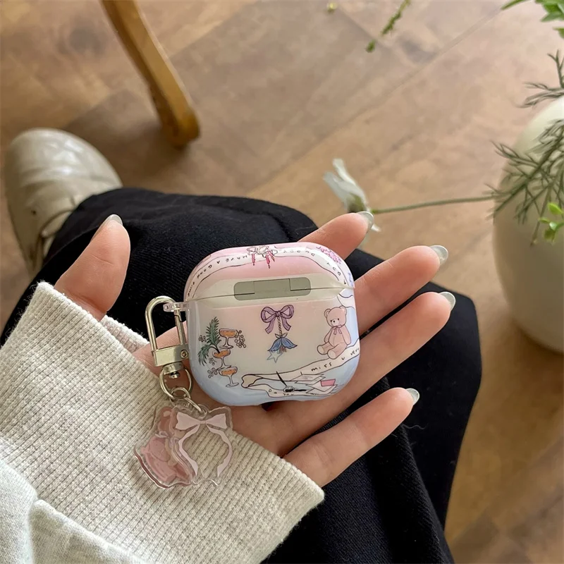 Pink Blue Halo cute bow Bear earphone cover for Airpods 4 3 2 Airpods Pro 2 Apple Bluetooth headphones Cute silicone cover
Pink Blue Halo cute bow Bear earphone cover for Airpods 4 3 2 Airpods Pro 2 Apple Bluetooth headphones Cute silicone cover