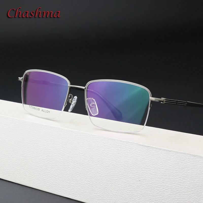 Chashma Prescription Glasses Gentleman Optical Spectacles Semi Rim Titanium Plate Eyeglasses Frames for Recipe Eyewear Lenses
Chashma Prescription Glasses Gentleman Optical Spectacles Semi Rim Titanium Plate Eyeglasses Frames for Recipe Eyewear Lenses
