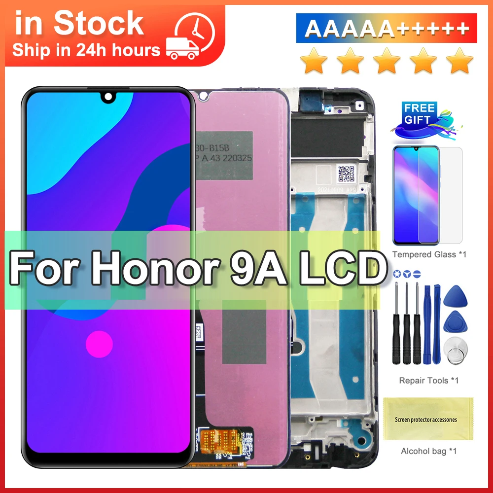 6,3 ''Новый ЖК-дисплей для Honor 9A + сменный сенсорный экран для Honor 9 A Y6P 2020, ЖК-экран для телефона
6,3 ''Новый ЖК-дисплей для Honor 9A + сменный сенсорный экран для Honor 9 A Y6P 2020, ЖК-экран для телефона