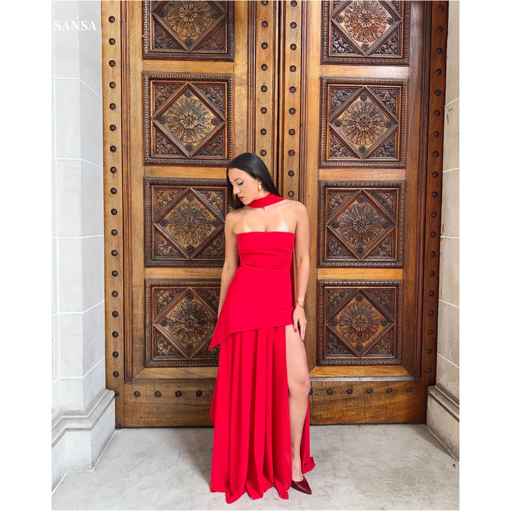 Sansa Red Strapless Sheath Customized Prom Dresses Detachable Shawl Side High Split Party Dresses Floor-Length Evening Dresses
Sansa Red Strapless Sheath Customized Prom Dresses Detachable Shawl Side High Split Party Dresses Floor-Length Evening Dresses