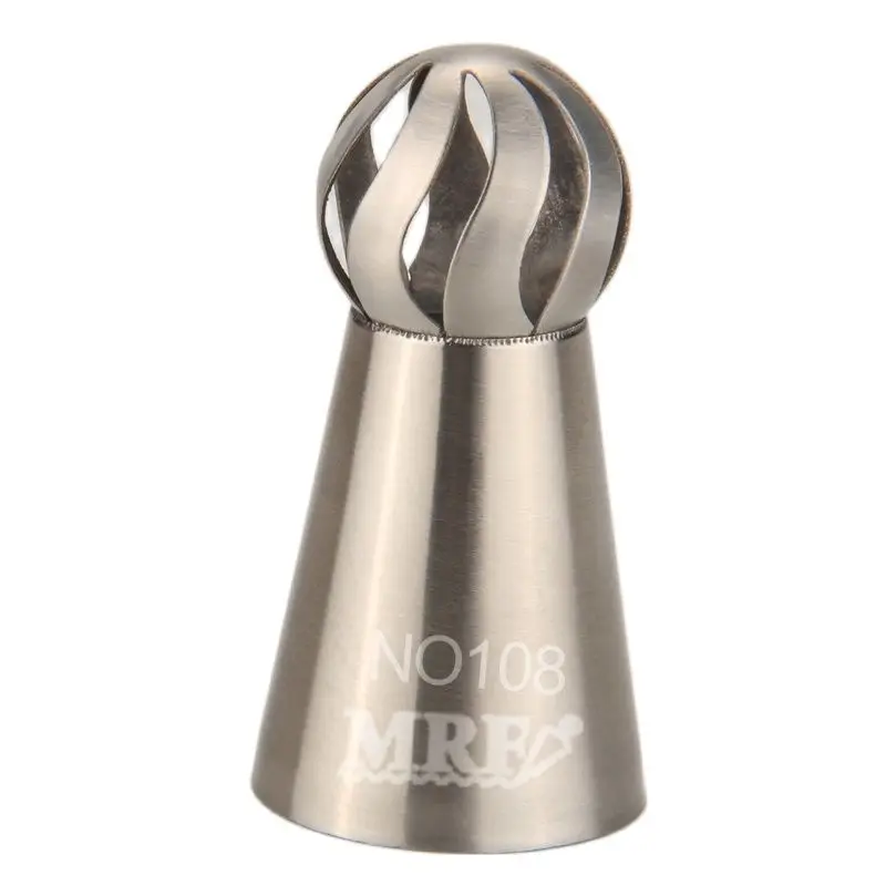 MRF Stainless Steel 18/8 Russian Ball Flower Pastry Icing Tip Seamless Welding Piping Nozzle #NO108
MRF Stainless Steel 18/8 Russian Ball Flower Pastry Icing Tip Seamless Welding Piping Nozzle #NO108