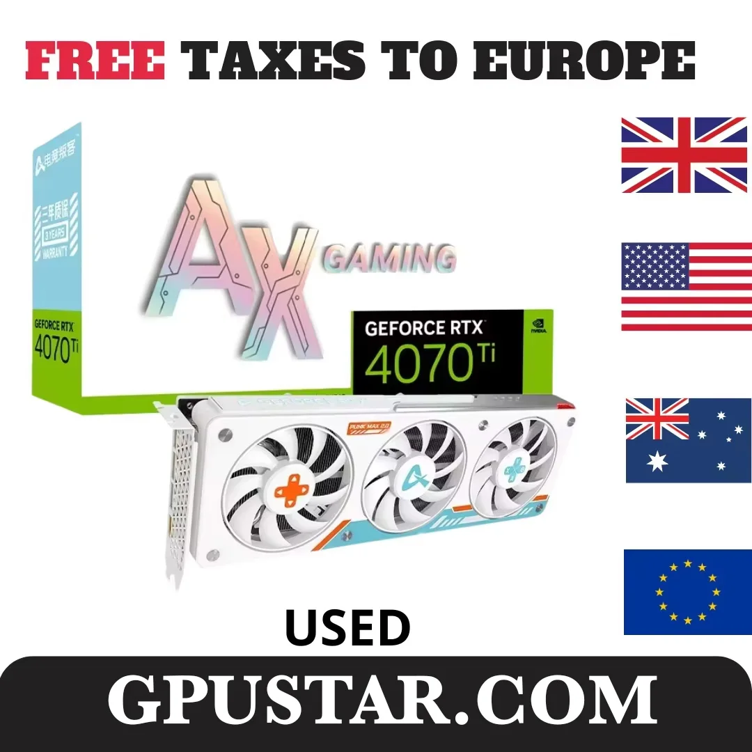 USED AX GAMING RTX 4070 RTX 4070Ti RTX3070TI RTX 4060 RTX 4060ti RTX 4080 Graphic Card Video Cards placa de vídeo Nvidia GDDR6X
USED AX GAMING RTX 4070 RTX 4070Ti RTX3070TI RTX 4060 RTX 4060ti RTX 4080 Graphic Card Video Cards placa de vídeo Nvidia GDDR6X