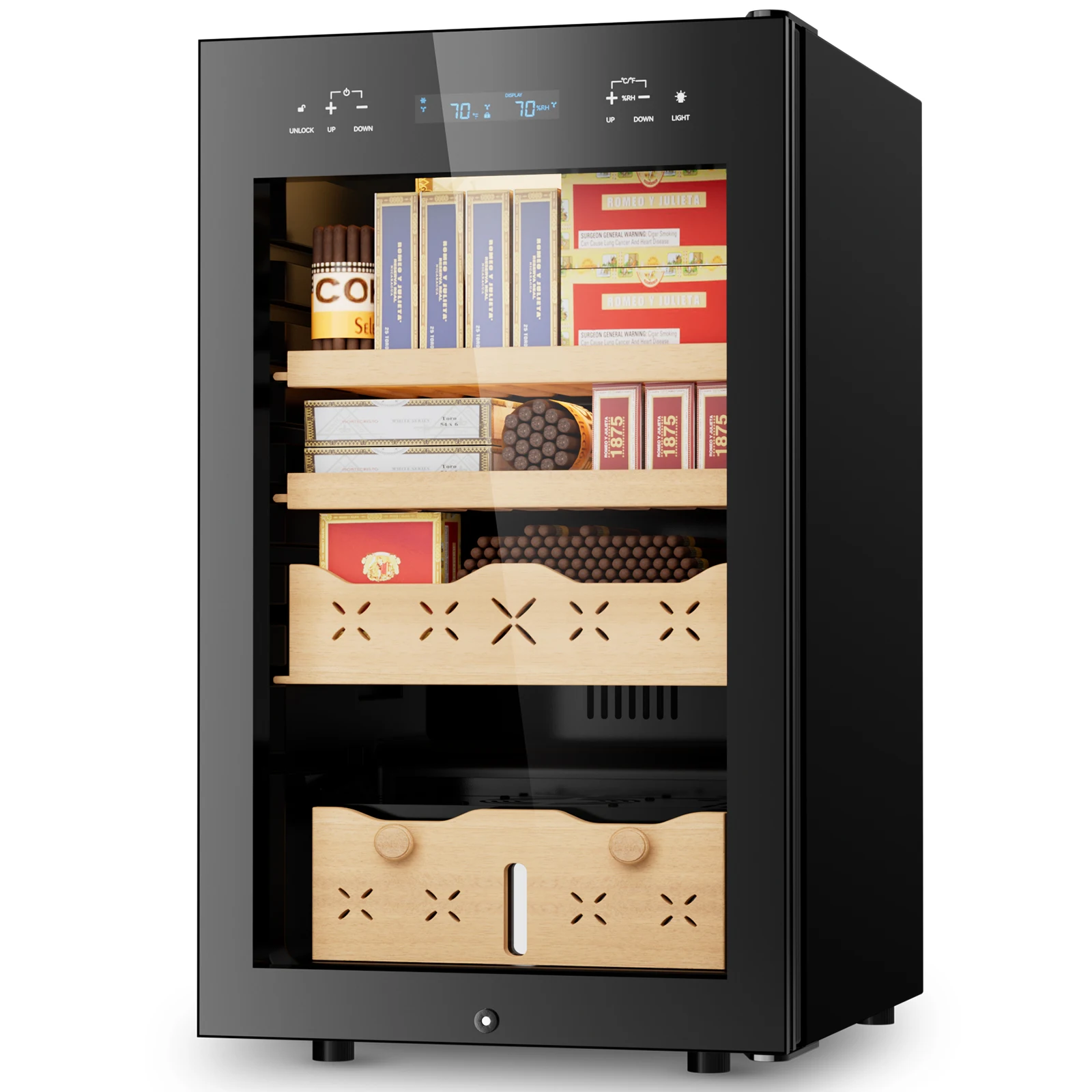 Электрический сигарный хьюмидор объемом 65 л, большая емкость 500 литров, интеллектуальный контроль температуры и влажности
Электрический сигарный хьюмидор объемом 65 л, большая емкость 500 литров, интеллектуальный контроль температуры и влажности