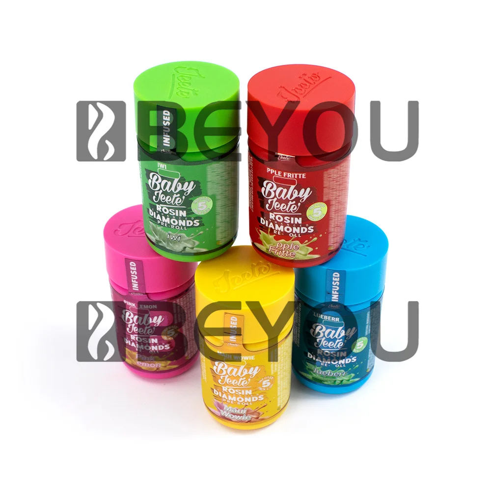 Plastic Infused Rolls Storage Jar 2.5g Empty Bottle Sticker Childproof Lock Lid 5 Roll Paper Display Box Custom Packaging 25Pack
Plastic Infused Rolls Storage Jar 2.5g Empty Bottle Sticker Childproof Lock Lid 5 Roll Paper Display Box Custom Packaging 25Pack
