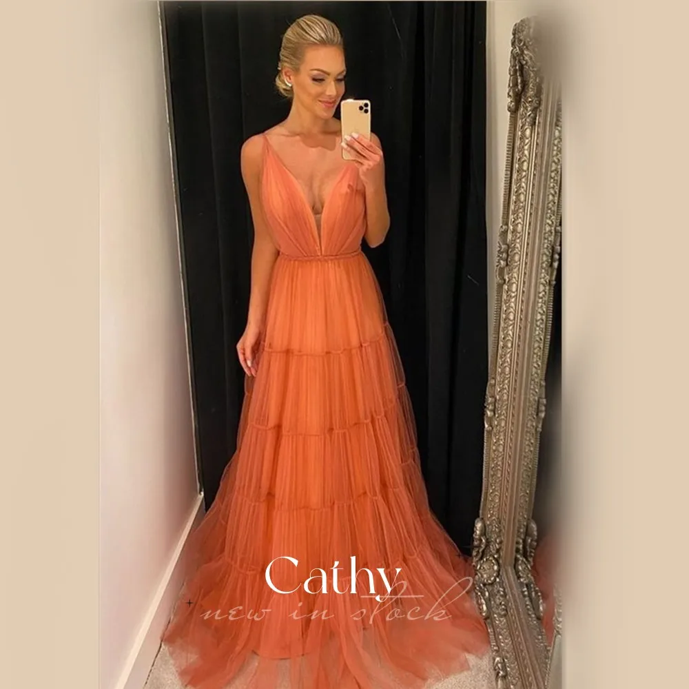 Cathy Orange Spaghetti Strap A-Line Evening Dresses V Neck Floor Sleeveless Bridal Party Dresses Prom Dresses Vestidos De Fiesta
Cathy Orange Spaghetti Strap A-Line Evening Dresses V Neck Floor Sleeveless Bridal Party Dresses Prom Dresses Vestidos De Fiesta