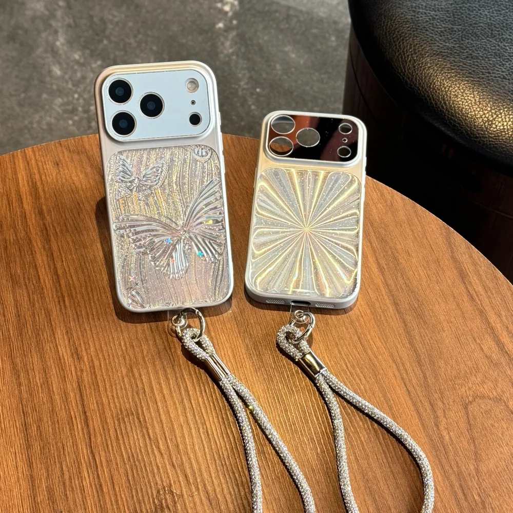 Fashionable and luxurious laser aurora bow mobile phone case, suitable for iPhone14/15/16/17ProMax, Fundans 17 protective case
Fashionable and luxurious laser aurora bow mobile phone case, suitable for iPhone14/15/16/17ProMax, Fundans 17 protective case