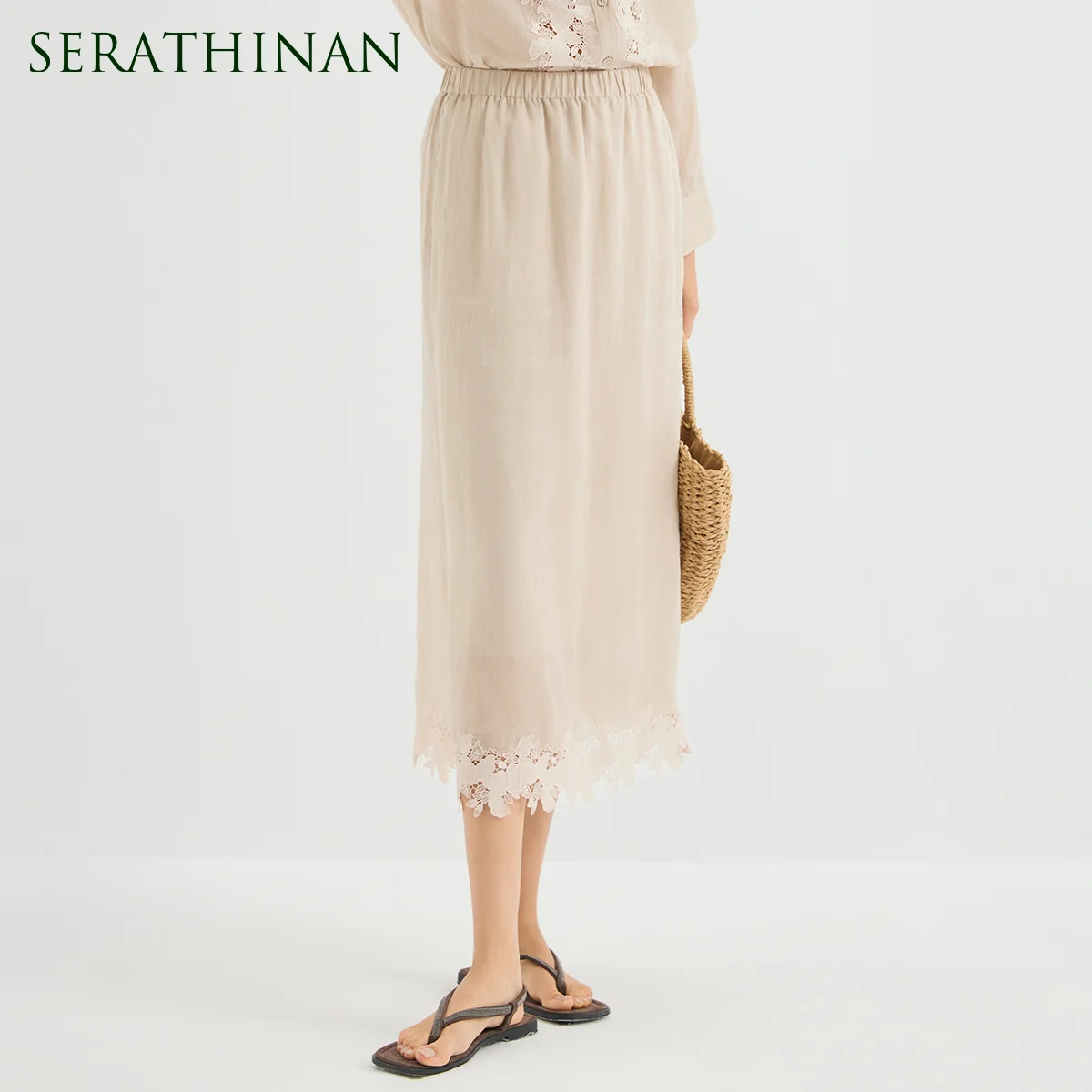 KT9613803 Elegant Women's Ramie Pull On Skirt Lace Hem Viscose Lined Slim Straight Fit Vacation Midi Summer Skirt
KT9613803 Elegant Women's Ramie Pull On Skirt Lace Hem Viscose Lined Slim Straight Fit Vacation Midi Summer Skirt