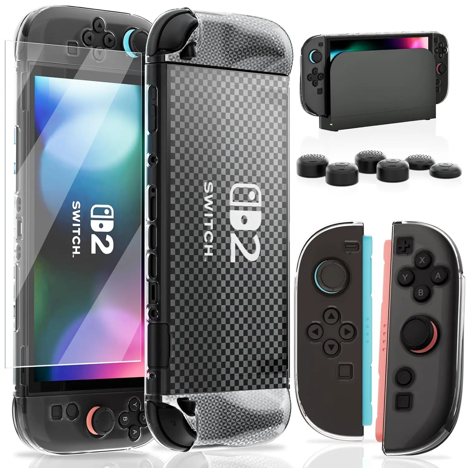 Чехол для консоли Switch 2, защитный чехол для ПК с стыковкой, чехол из ТПУ с защитной пленкой для экрана для доступа к контроллеру Switch 2.
Чехол для консоли Switch 2, защитный чехол для ПК с стыковкой, чехол из ТПУ с защитной пленкой для экрана для доступа к контроллеру Switch 2.