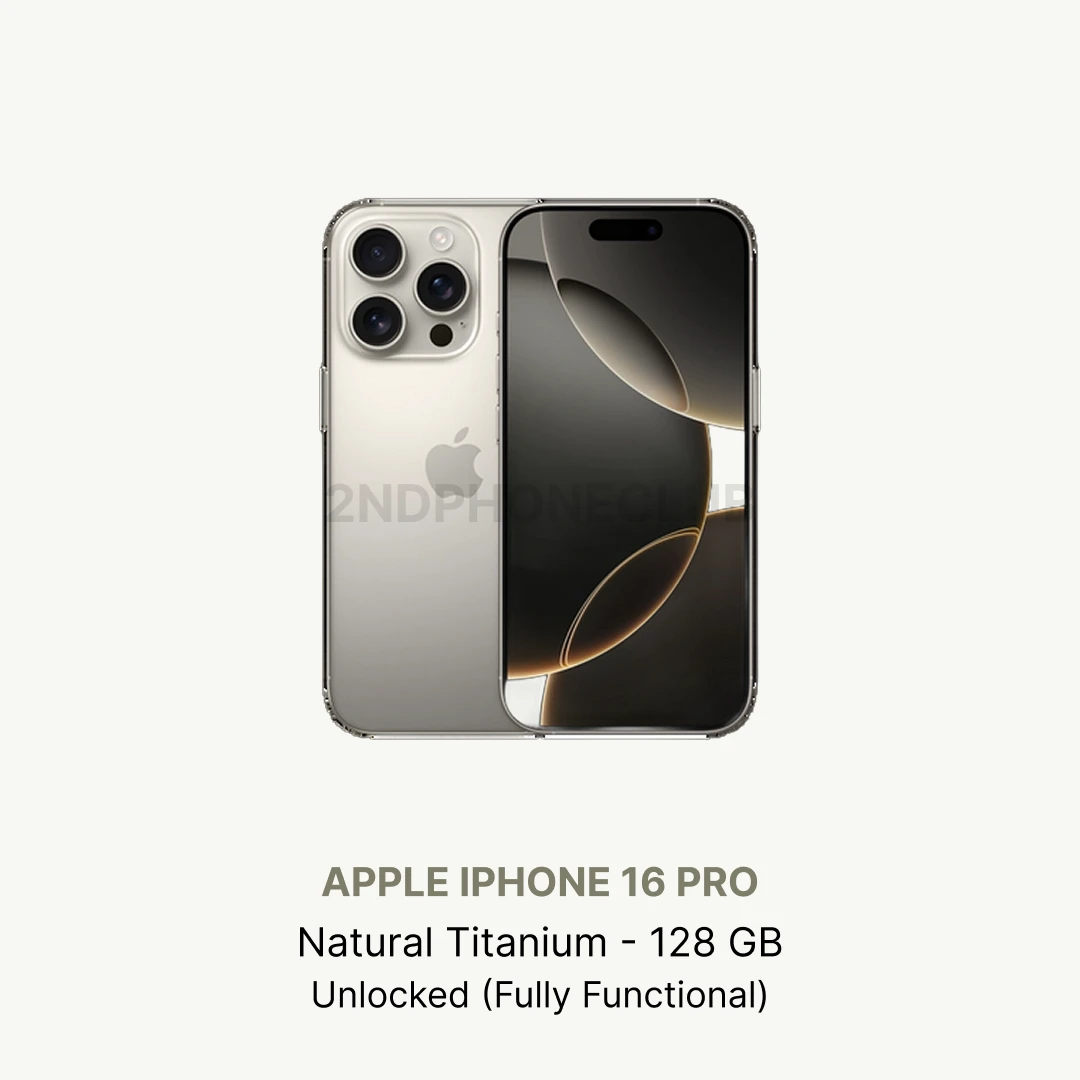 Apple iPhone 16 Pro 128/256/512 GB Unlocked Excellent Condition All Colors (Renewed)
Apple iPhone 16 Pro 128/256/512 GB Unlocked Excellent Condition All Colors (Renewed)