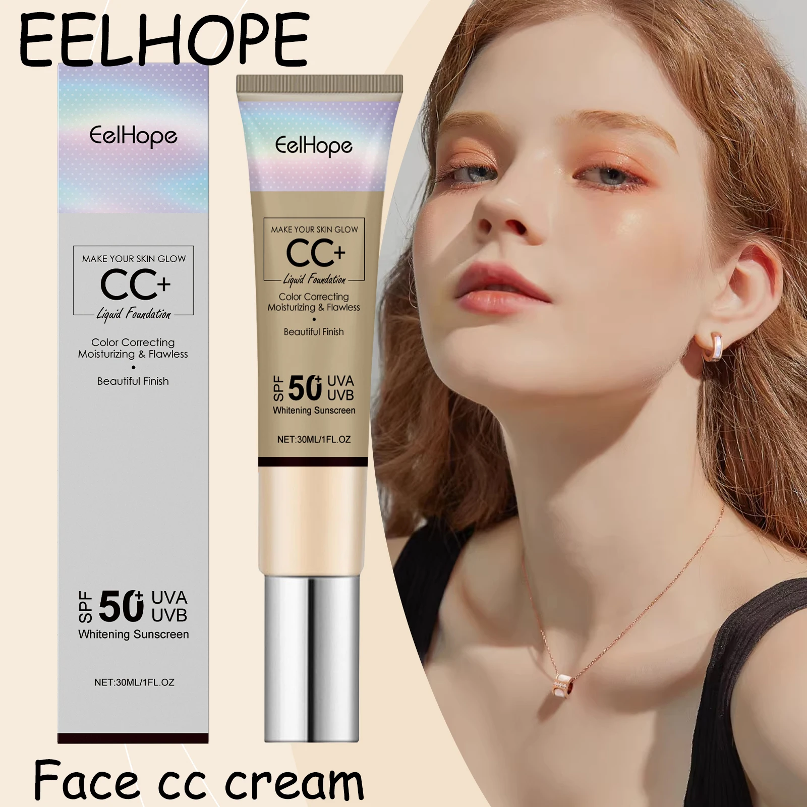 EELHOPE Face CC Cream Sunscreen Natural Concealer Lasting Sweatproof and Waterproof Moisturizing Anti-aging Face CC Cream
EELHOPE Face CC Cream Sunscreen Natural Concealer Lasting Sweatproof and Waterproof Moisturizing Anti-aging Face CC Cream