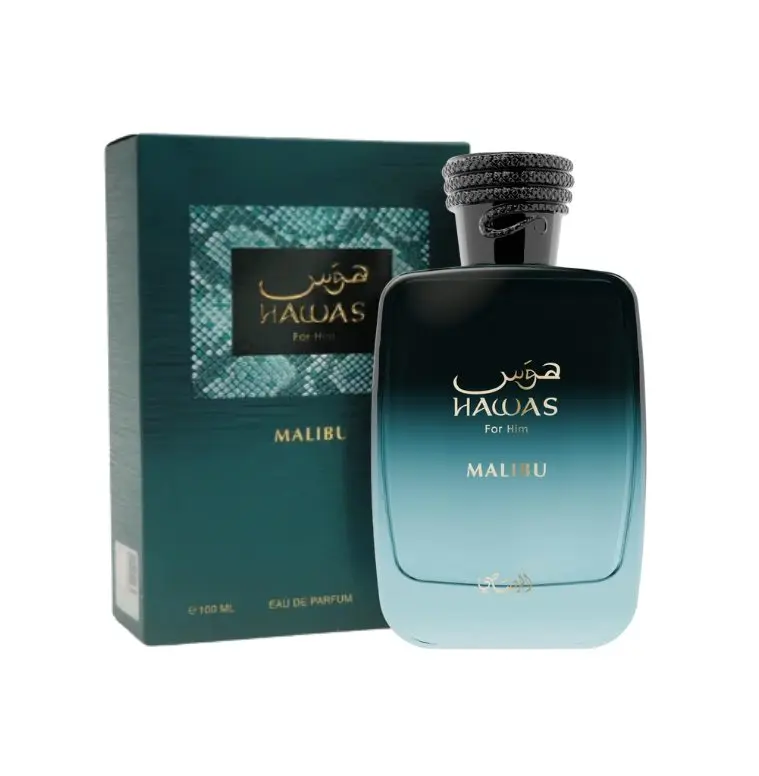 Rasasi Hawas Malibu for Him Men's Eau de Parfum, Fresh Aquatic & Citrus Fragrance for Casual Summer Wear
Rasasi Hawas Malibu for Him Men's Eau de Parfum, Fresh Aquatic & Citrus Fragrance for Casual Summer Wear