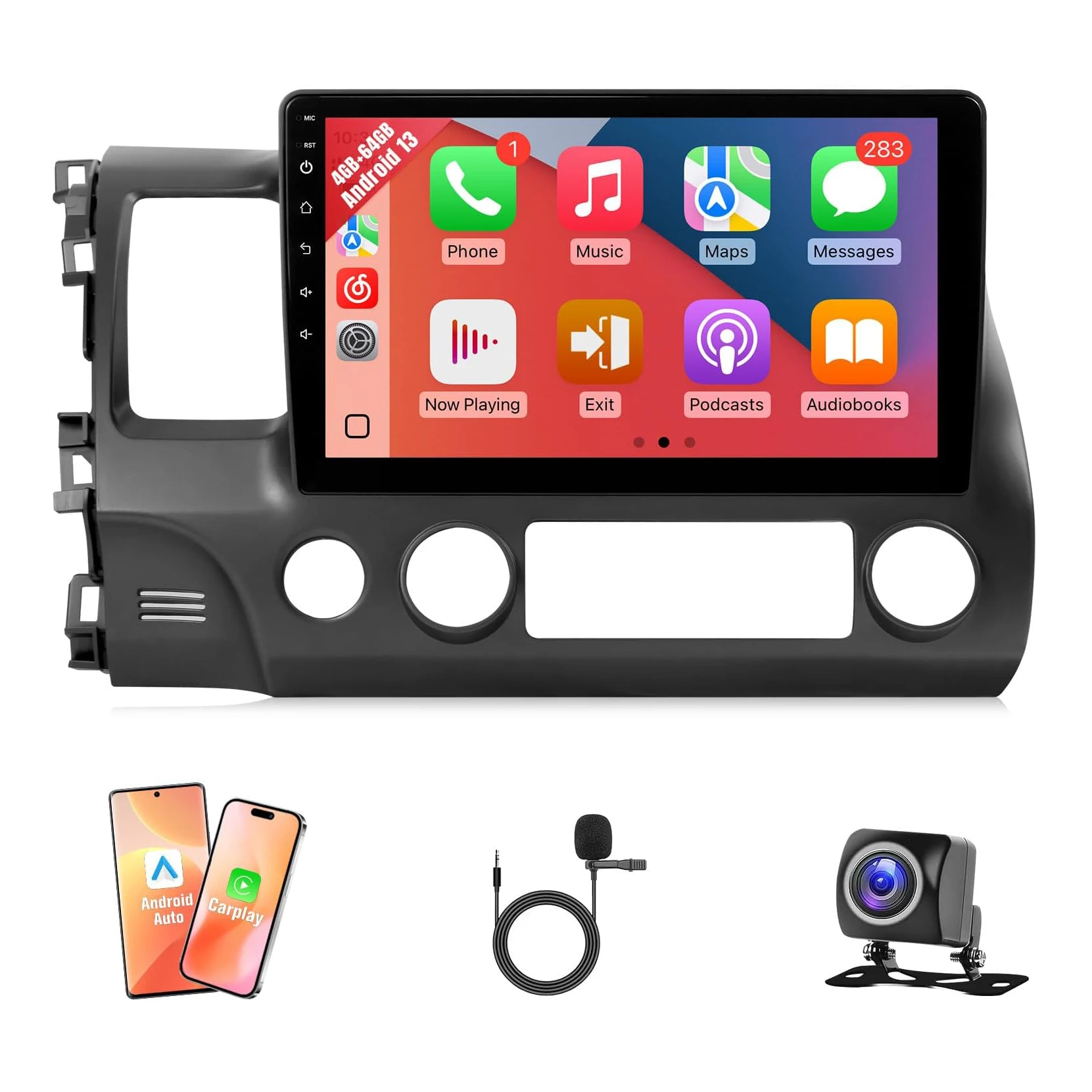 8 Core 4G+64G Car Radio for Honda Civic 2006-2011 Stereo with Wireless Carplay Android Auto, 10.1'' Touchscreen for Honda Civic GPS Navigation Bluetooth WiFi SWC Rear Camera Split Screen
8 Core 4G+64G Car Radio for Honda Civic 2006-2011 Stereo with Wireless Carplay Android Auto, 10.1'' Touchscreen for Honda Civic GPS Navigation Bluetooth WiFi SWC Rear Camera Split Screen