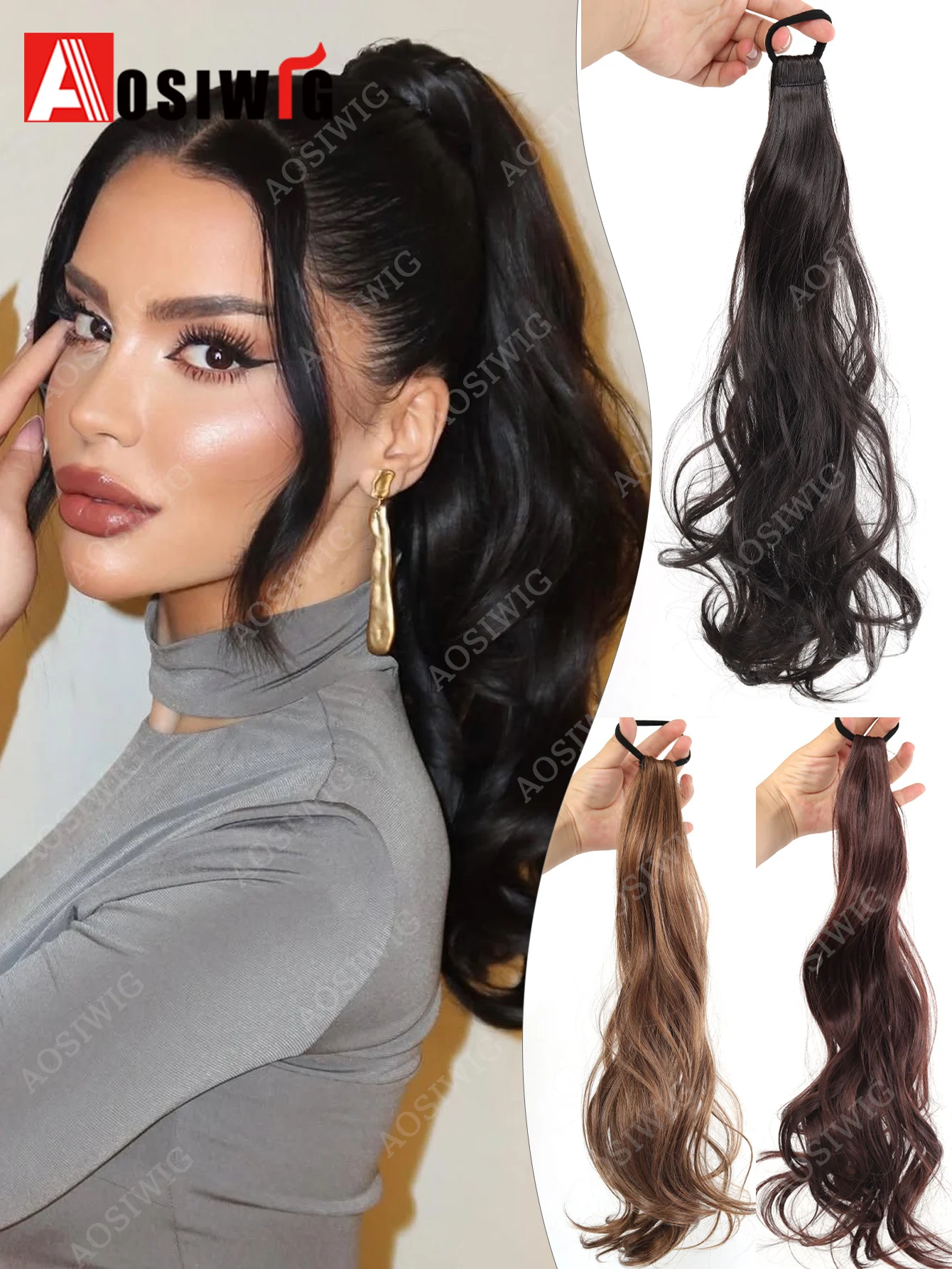 45cm High Elastic Rubber Band Long Wavy Synthetic Ponytail Hair Extension Heat Resistant Soft Natural Hairpiece For Women Daily
45cm High Elastic Rubber Band Long Wavy Synthetic Ponytail Hair Extension Heat Resistant Soft Natural Hairpiece For Women Daily