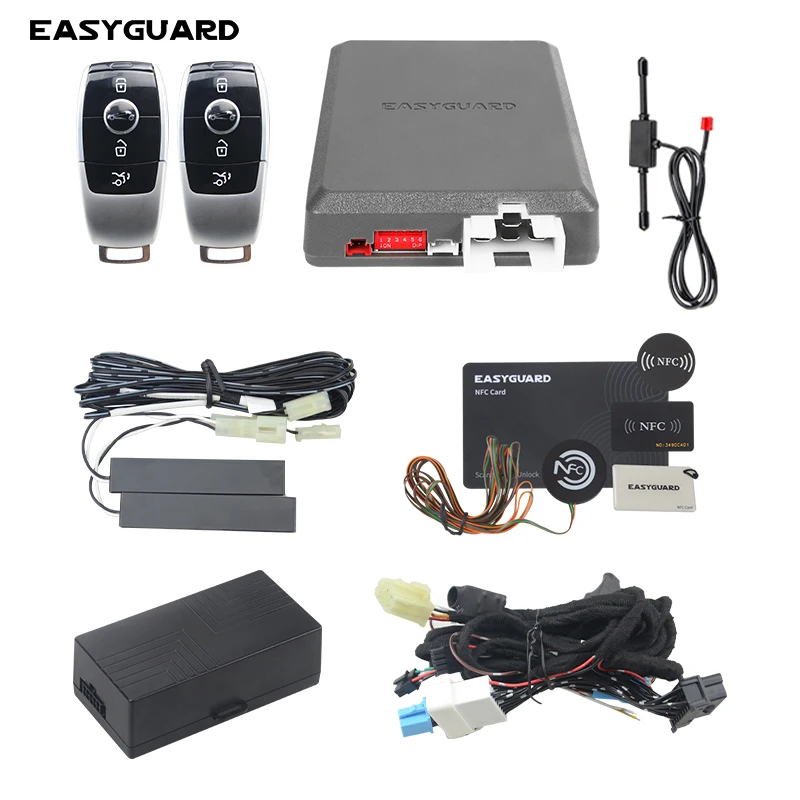 EASYGUARD Plug & Play PKE дистанционный запуск двигателя с NFC, подходит для Mercedes-Benz A-класса W177, CLA C177, GLE W166, GLA X156, GLS X166, ML W166, GL.
EASYGUARD Plug & Play PKE дистанционный запуск двигателя с NFC, подходит для Mercedes-Benz A-класса W177, CLA C177, GLE W166, GLA X156, GLS X166, ML W166, GL.