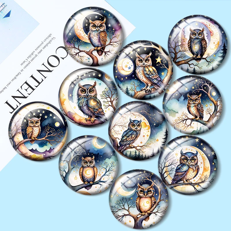 Fantasy Night Owl 10pcs 12mm/16mm/18mm/25mm Round Photo Glass Cabochon Demo Flat Back Making findings
Fantasy Night Owl 10pcs 12mm/16mm/18mm/25mm Round Photo Glass Cabochon Demo Flat Back Making findings