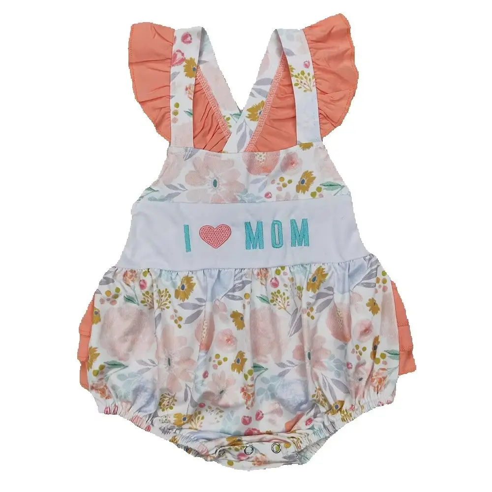 SR2948 Baby Girls Summer Rompers I love Mom floral ruffle baby girls summer romper
SR2948 Baby Girls Summer Rompers I love Mom floral ruffle baby girls summer romper