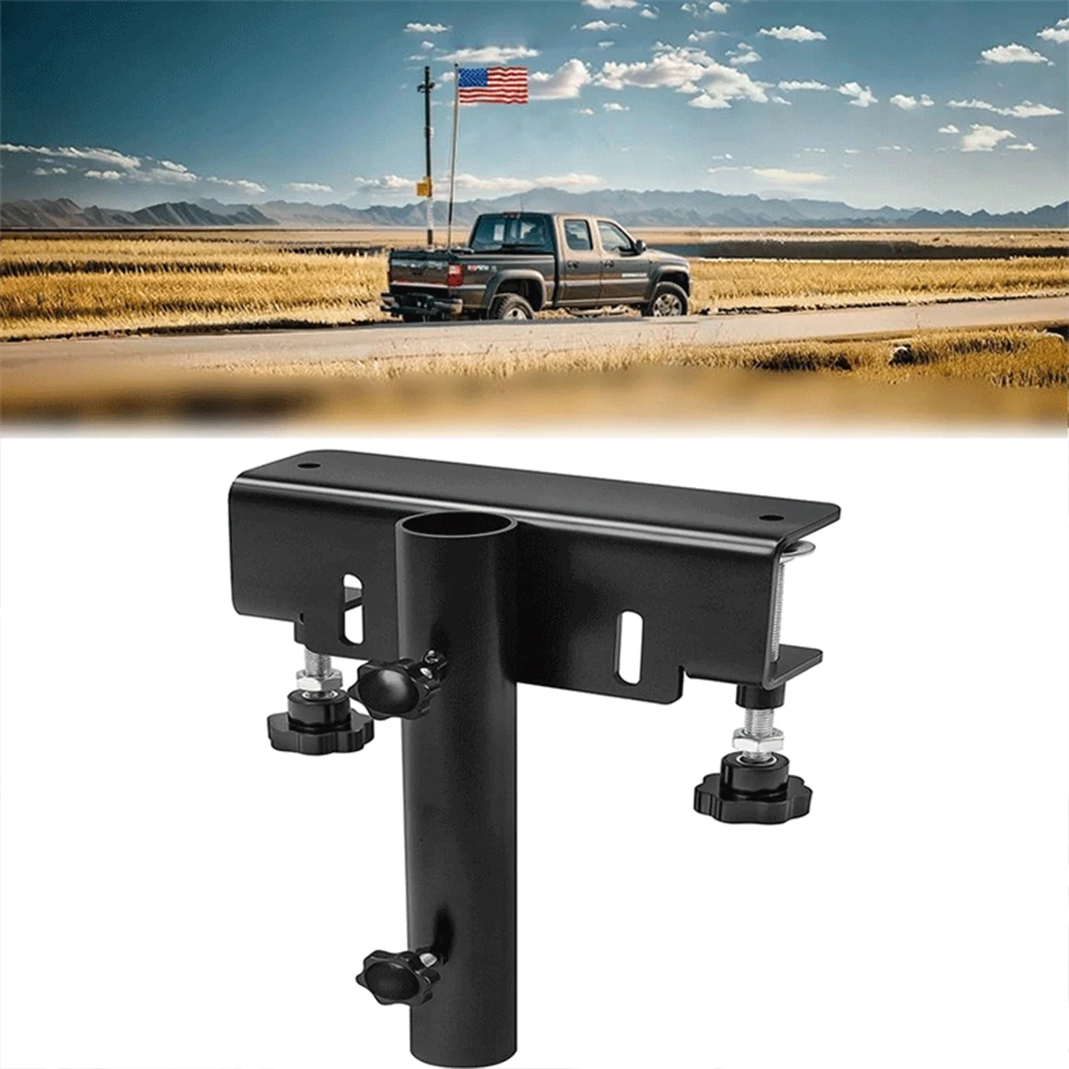 Truck Flag Pole Mount Holder No-Drill Mount Kit for Most Pickup Truck Bed Frames Up to 1.2Inch Flagpole for Flag Display Outdoor
Truck Flag Pole Mount Holder No-Drill Mount Kit for Most Pickup Truck Bed Frames Up to 1.2Inch Flagpole for Flag Display Outdoor