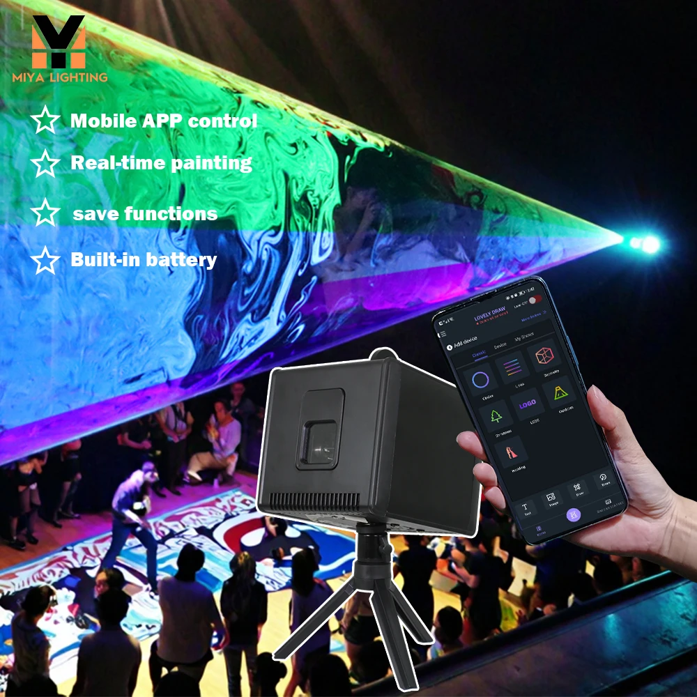 RGB Laser Light Bluetooth DMX 512 App Control Real-Time Drawing 3D Animation Projector for DJ Party Wedding Stage Show Christmas
RGB Laser Light Bluetooth DMX 512 App Control Real-Time Drawing 3D Animation Projector for DJ Party Wedding Stage Show Christmas
