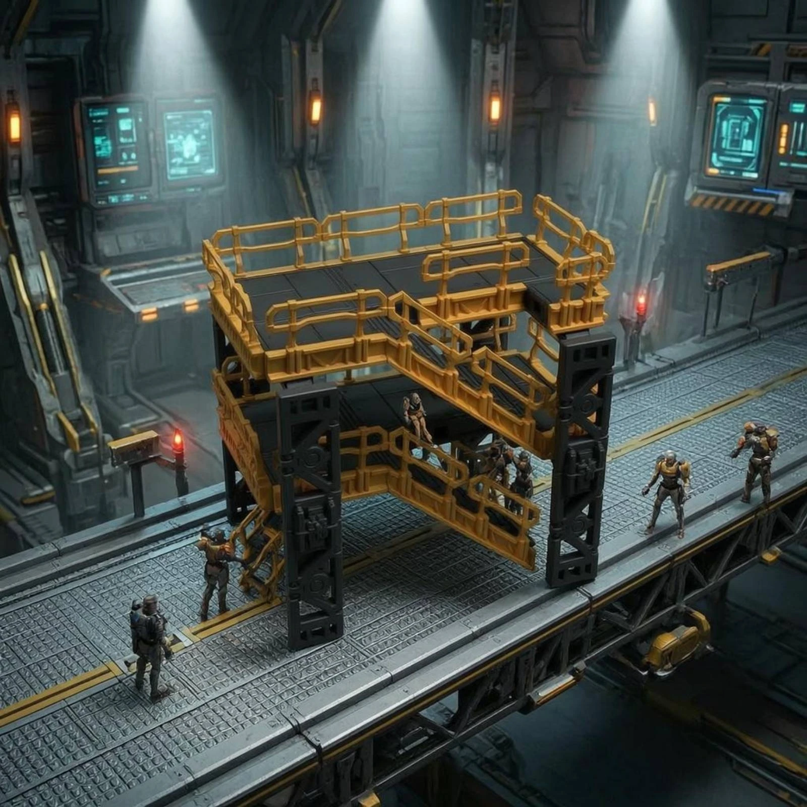 Futuristic Hangar Bridge Kit Modular Multi-Level Walkway Model Assembly Required Industrial Walkway Structure 144-100 Scale
Futuristic Hangar Bridge Kit Modular Multi-Level Walkway Model Assembly Required Industrial Walkway Structure 144-100 Scale