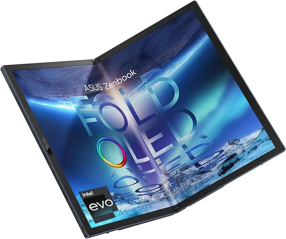 Новые складные OLED-ноутбуки ZenBook 17, 17,3-дюймовый сенсорный экран 4:3, настоящий черный цвет, платформа Intel Evo, Core i7
Новые складные OLED-ноутбуки ZenBook 17, 17,3-дюймовый сенсорный экран 4:3, настоящий черный цвет, платформа Intel Evo, Core i7