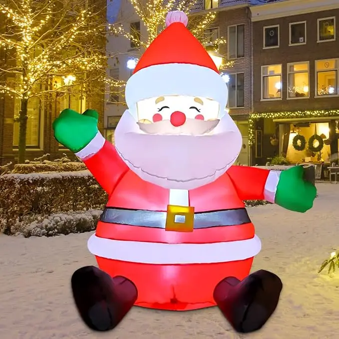 GOOSH 5ft Christmas Inflatables Outdoor Decorations, Blow Up Santa Claus Inflatable with Built-in LEDs
GOOSH 5ft Christmas Inflatables Outdoor Decorations, Blow Up Santa Claus Inflatable with Built-in LEDs