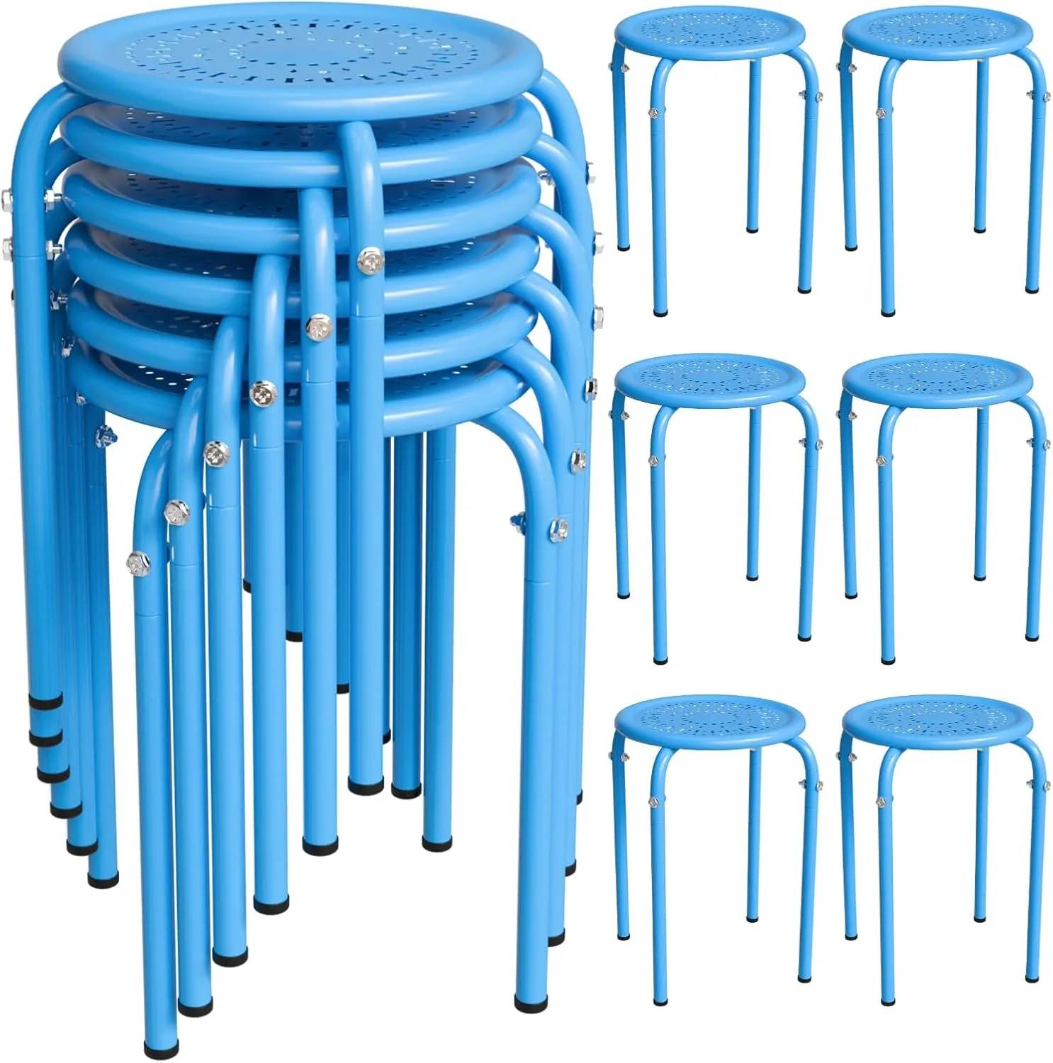 17.7in Metal Stackable Stools Portable Stacking Chairs Nesting Stool Decoration Round Stools Pack of 6 for Home Outdoor I
17.7in Metal Stackable Stools Portable Stacking Chairs Nesting Stool Decoration Round Stools Pack of 6 for Home Outdoor I