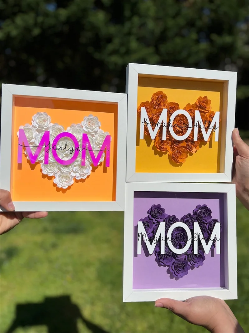 Personalized Mom Shadowbox with Foam Flowers Custom Name Flower Frame Customized Mom Gift
Personalized Mom Shadowbox with Foam Flowers Custom Name Flower Frame Customized Mom Gift