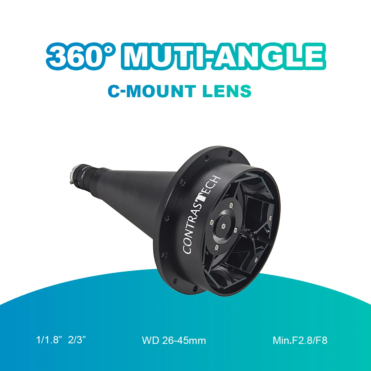 Multi-angle 2/3" 1" C-Mount Clear-Imaging PCPW Polyview Optics Industrial 360° View Lens for Multiple Side Vision Contrastech
Multi-angle 2/3" 1" C-Mount Clear-Imaging PCPW Polyview Optics Industrial 360° View Lens for Multiple Side Vision Contrastech