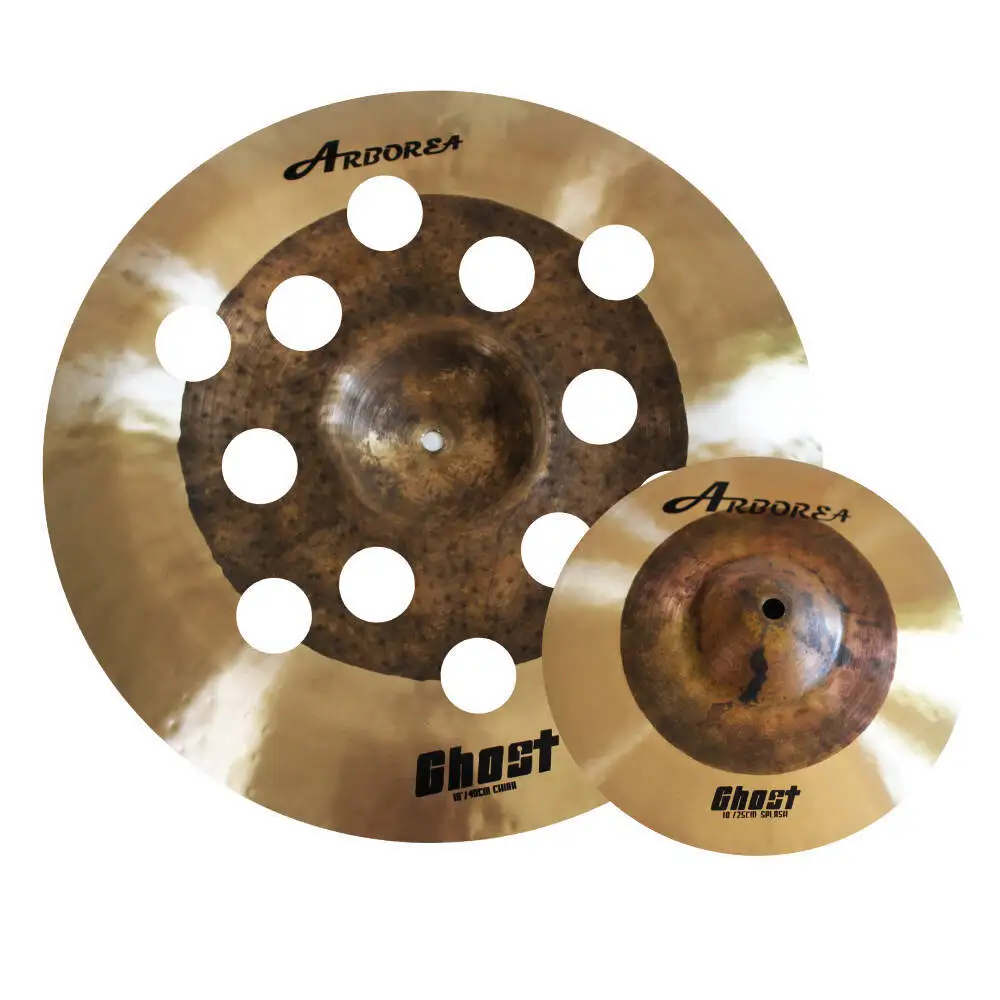Two Pieces for Sale, Arborea Ghost Series, 18 inch China with Holes + 10 inch Splash, Handmade Cymbal
Two Pieces for Sale, Arborea Ghost Series, 18 inch China with Holes + 10 inch Splash, Handmade Cymbal