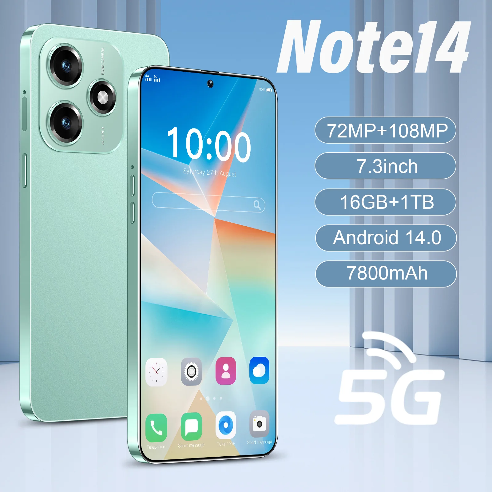 2025 Xioami Note14 smartphone 5G 7.3inch HD Android 14 Snapdragon 8gen3 10core dual SIM phone 8000mAh cell phone Global Version
2025 Xioami Note14 smartphone 5G 7.3inch HD Android 14 Snapdragon 8gen3 10core dual SIM phone 8000mAh cell phone Global Version