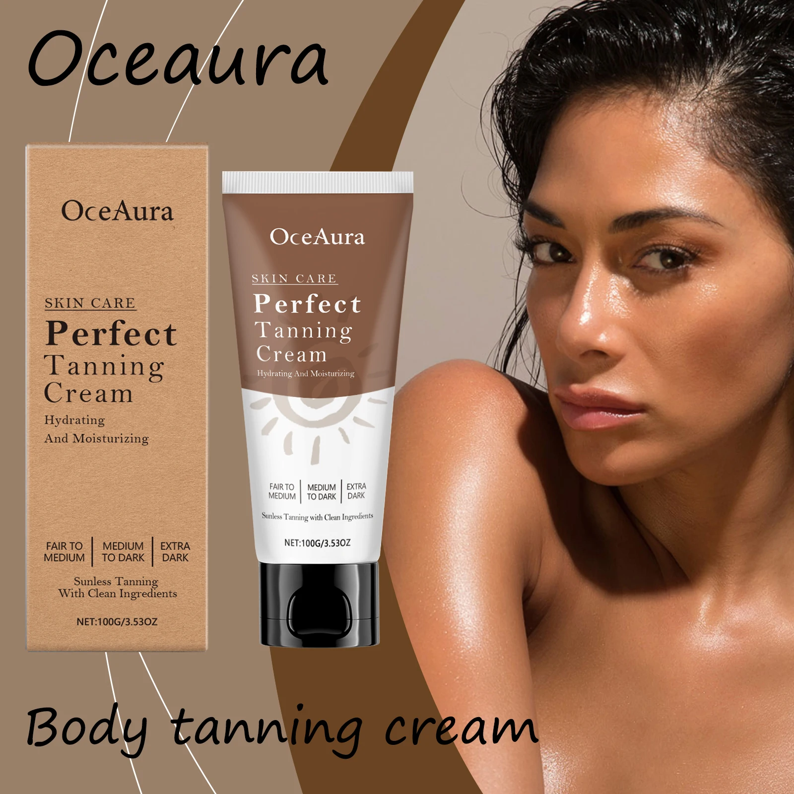 Oceaura Body Sunless Tanning Cream Summer Outdoor Bronzer Skin Moisturizing Restore Skin Luster Softening Tanning Cream
Oceaura Body Sunless Tanning Cream Summer Outdoor Bronzer Skin Moisturizing Restore Skin Luster Softening Tanning Cream