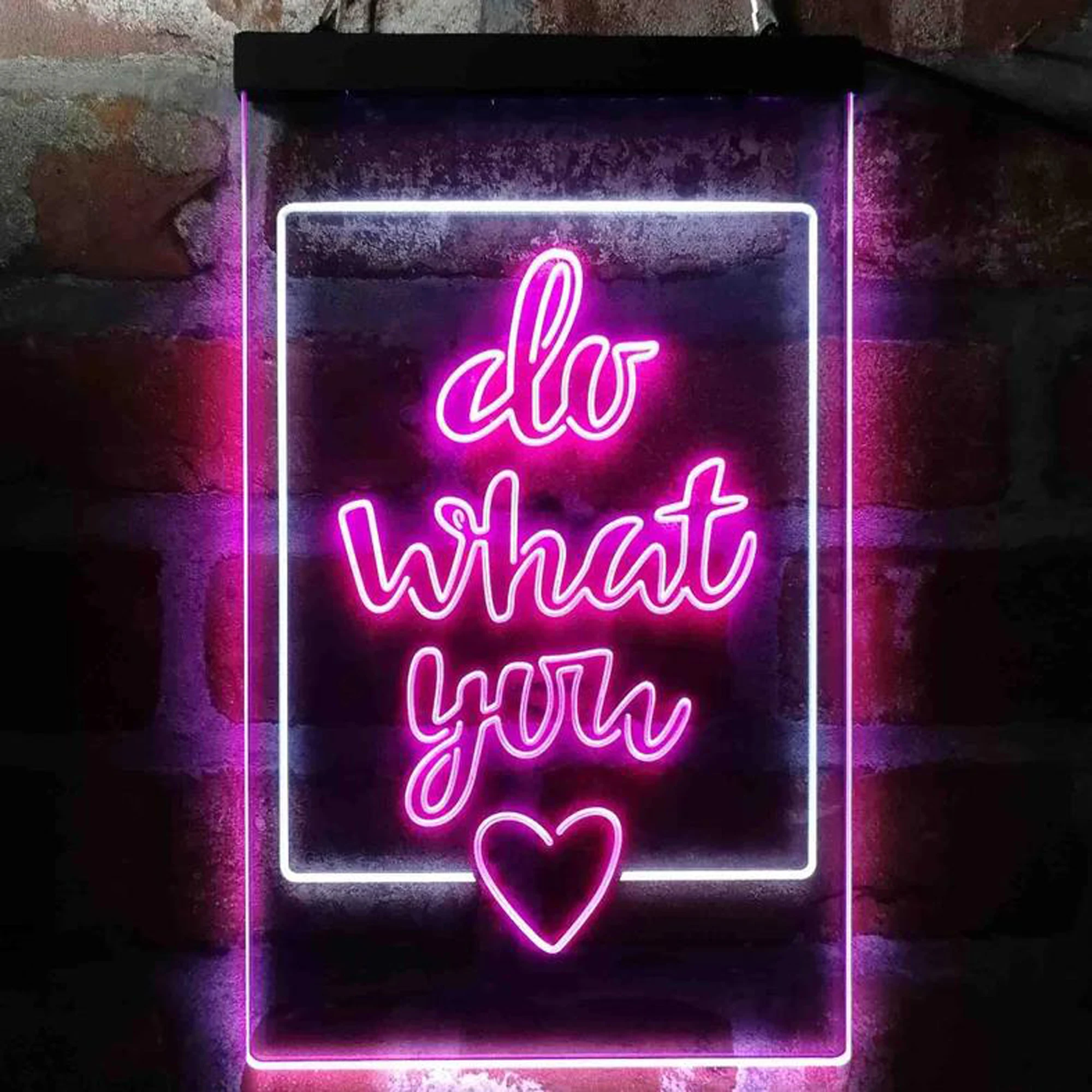 Custom Dual Color LED Neon Light Inspiration Do What You Love Bedroom Wall Decor Birthday Gift Modern Hanging Neon Sign
Custom Dual Color LED Neon Light Inspiration Do What You Love Bedroom Wall Decor Birthday Gift Modern Hanging Neon Sign