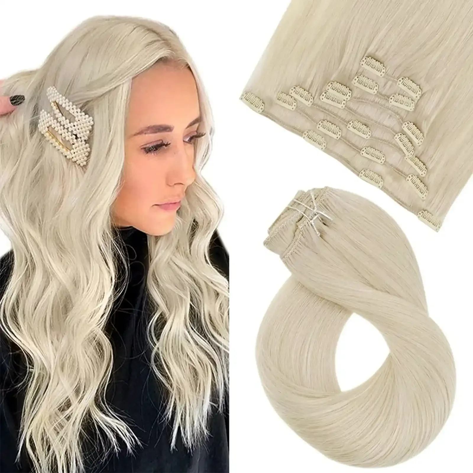 LaaVoo Clearance Sale Remy Clip in Hair Extensions 10-24inches 100% Real Human Hair Real Remy Double Weft Clip 70G&105G
LaaVoo Clearance Sale Remy Clip in Hair Extensions 10-24inches 100% Real Human Hair Real Remy Double Weft Clip 70G&105G