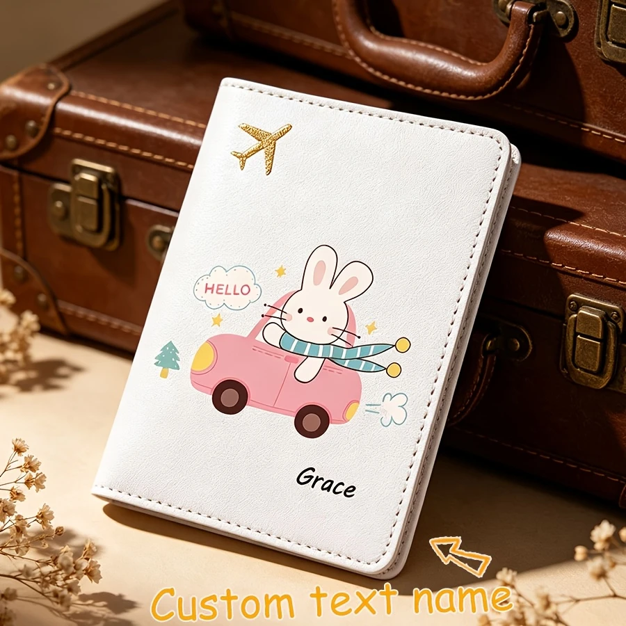 A Cute Cartoon Animal Rabbit-pattern Passport Holder with Customizable Name, Text Passport Book Organizer
A Cute Cartoon Animal Rabbit-pattern Passport Holder with Customizable Name, Text Passport Book Organizer