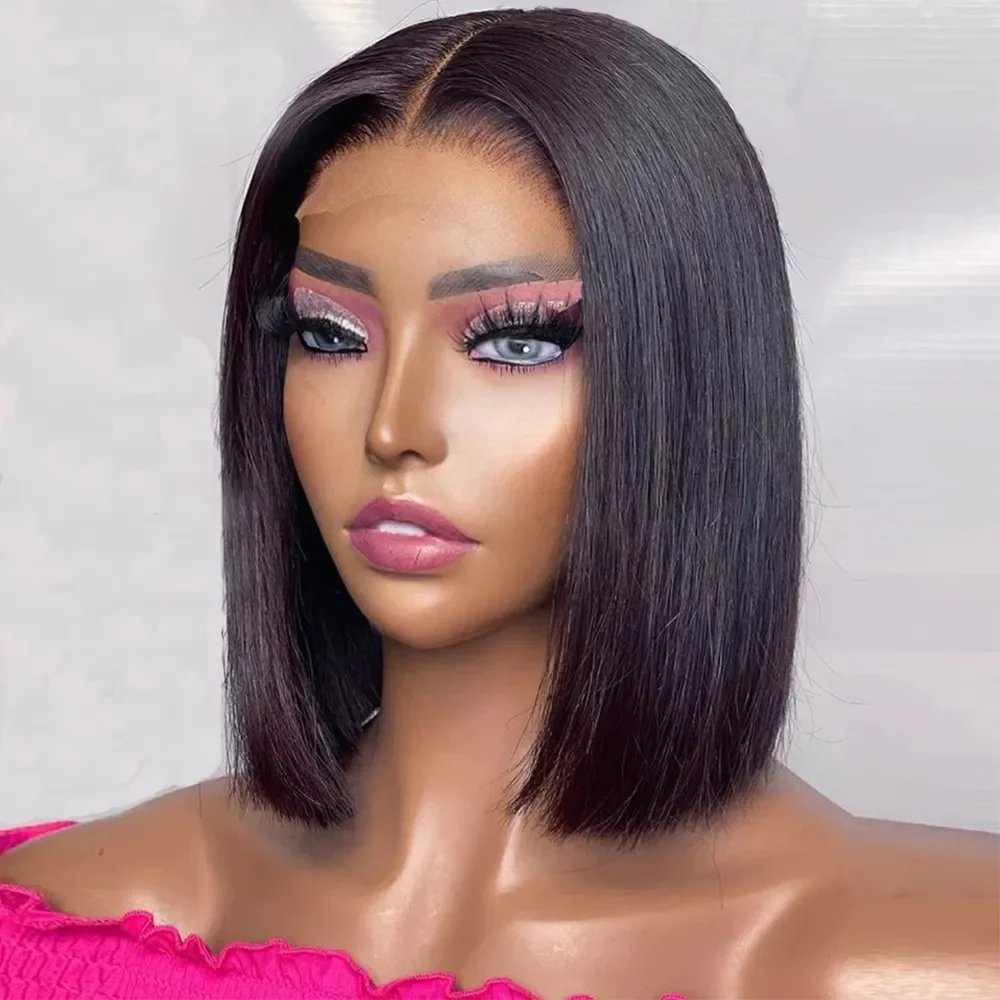 Natural Color Bob Straight Wig Transparent Lace Frontal Wigs 180 Density 4x4 Lace Closure Human Hair Wigs For Black Women
Natural Color Bob Straight Wig Transparent Lace Frontal Wigs 180 Density 4x4 Lace Closure Human Hair Wigs For Black Women