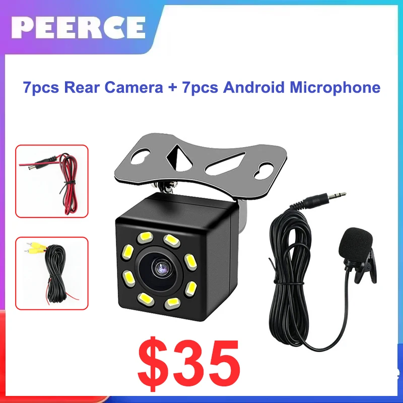Car Rear View Camera HD Reverse Parking Video Monitor Waterproof Backup Night Vision Lens 6M Cable for Car Radio With Microphone
Car Rear View Camera HD Reverse Parking Video Monitor Waterproof Backup Night Vision Lens 6M Cable for Car Radio With Microphone