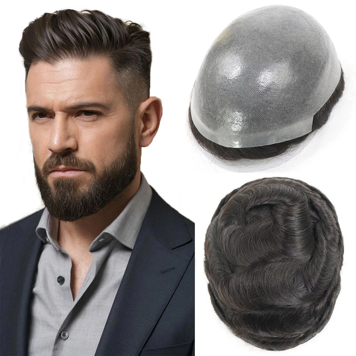 Poly Skin Toupee for Men Human Hair Pieces hair replacement System for Men Thin skin PU hair prosthesis
Poly Skin Toupee for Men Human Hair Pieces hair replacement System for Men Thin skin PU hair prosthesis