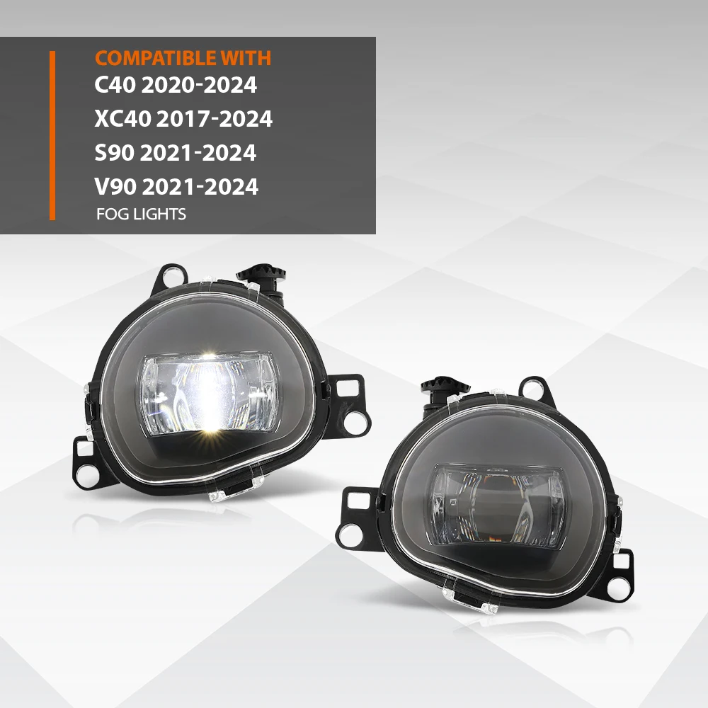Crossdesign Front Bumper Led Fog Lights W/ Bulbs Clear Lens Fit for 2020-2024 Volvo C40 S90 V90 Xc Xc40 Left and Right Side Abs
Crossdesign Front Bumper Led Fog Lights W/ Bulbs Clear Lens Fit for 2020-2024 Volvo C40 S90 V90 Xc Xc40 Left and Right Side Abs