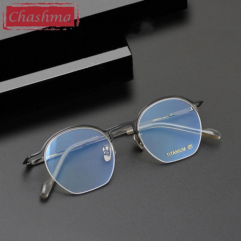 Очки по рецепту Chashma, качественная полуоправа для очков из чистого титана, оптические мужские и женские очки для рецептов, линзы, очки
Очки по рецепту Chashma, качественная полуоправа для очков из чистого титана, оптические мужские и женские очки для рецептов, линзы, очки