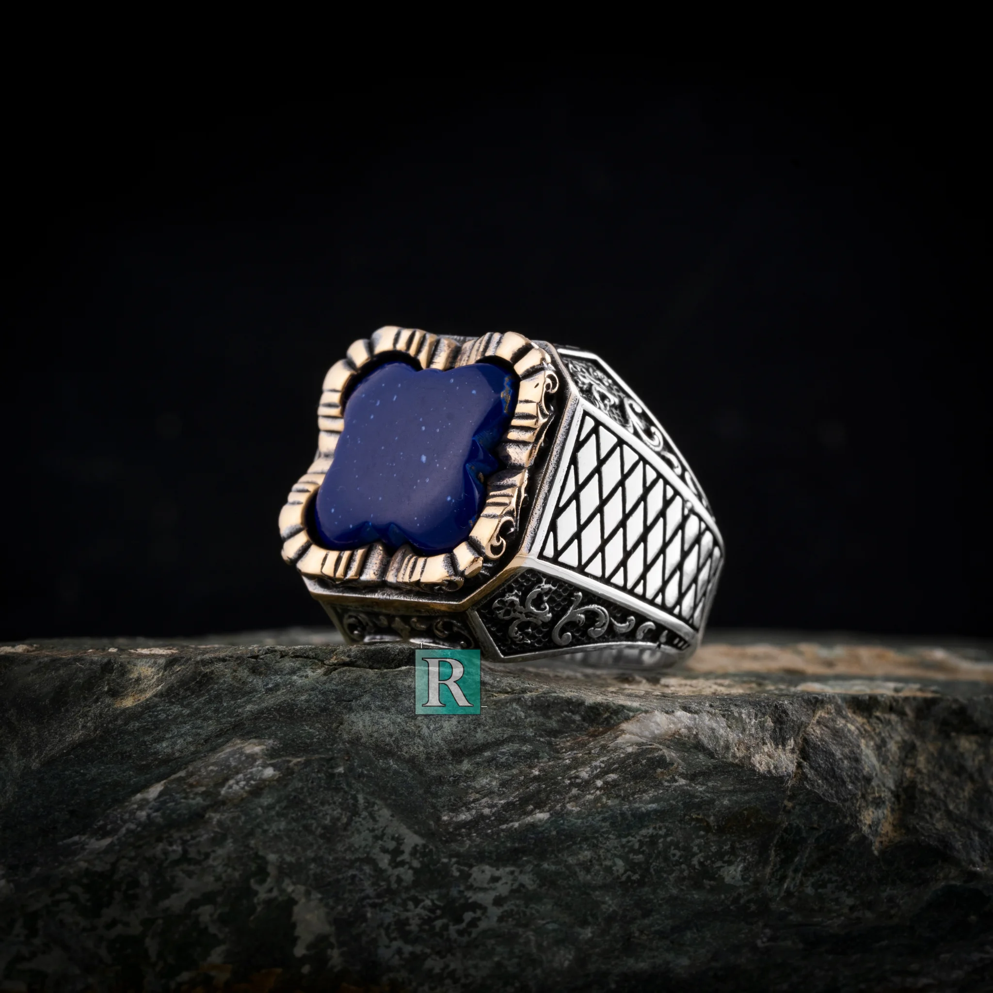 Blue Lapis Stone Gemstone Clover Flower Design 925 Sterling Silver Ring Form Men's Handmade High Quality Accessories Jewelry
Blue Lapis Stone Gemstone Clover Flower Design 925 Sterling Silver Ring Form Men's Handmade High Quality Accessories Jewelry