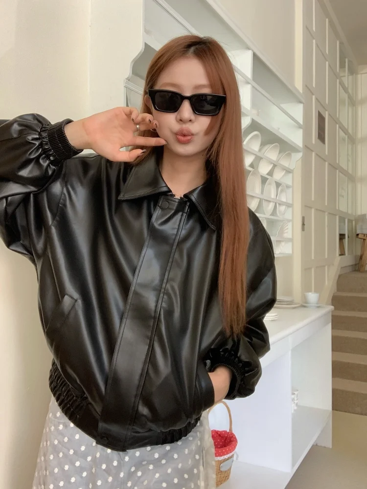 Korean style Autumn versatile pu leather jacket coolgirl leather jacket, motorcycle jacket
Korean style Autumn versatile pu leather jacket coolgirl leather jacket, motorcycle jacket