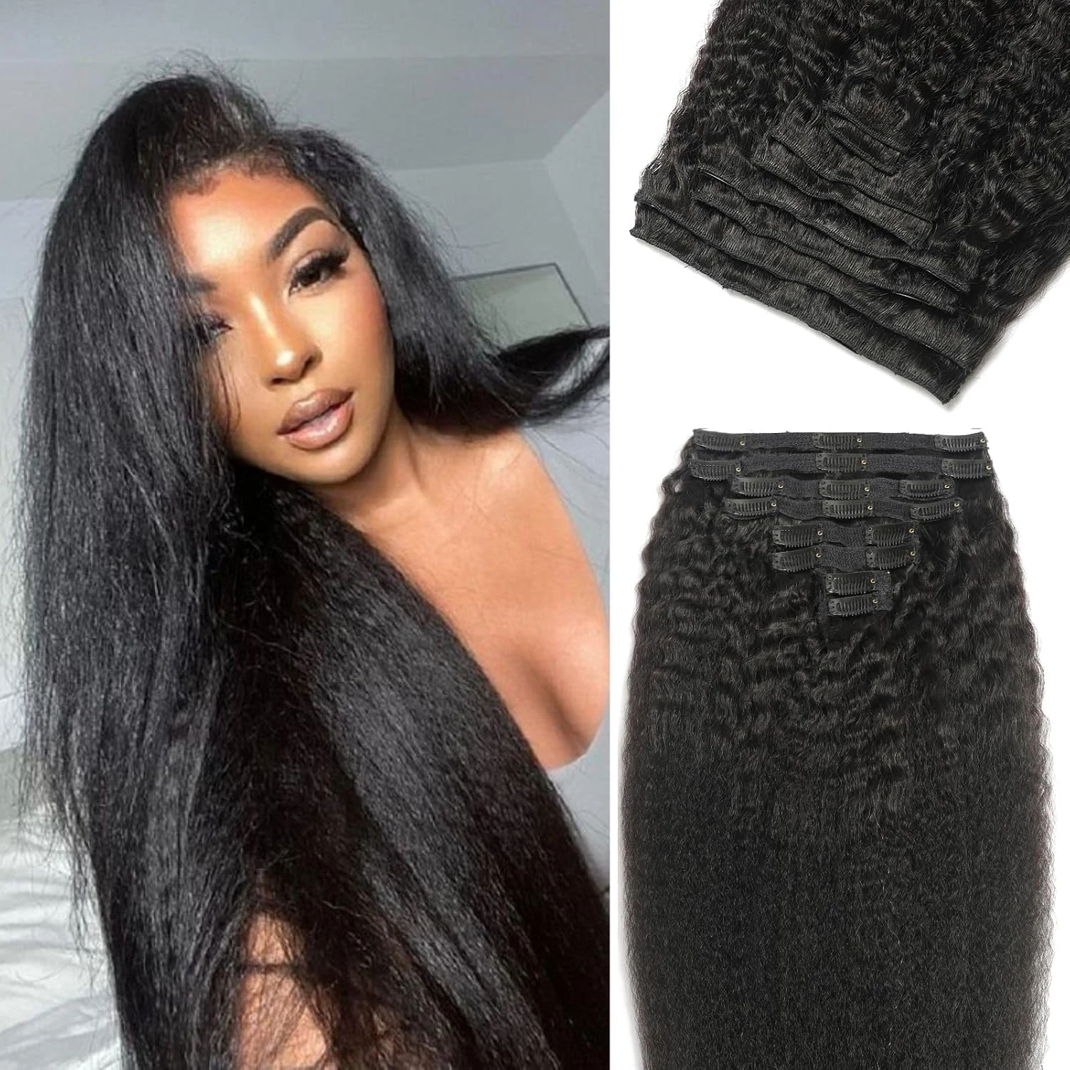 Kinky Straight Clip ins Human Hair Full Head Natural Black Brazilian Clip ins Hair Extensions Human Hair Kinky Straight Clip Ins
Kinky Straight Clip ins Human Hair Full Head Natural Black Brazilian Clip ins Hair Extensions Human Hair Kinky Straight Clip Ins