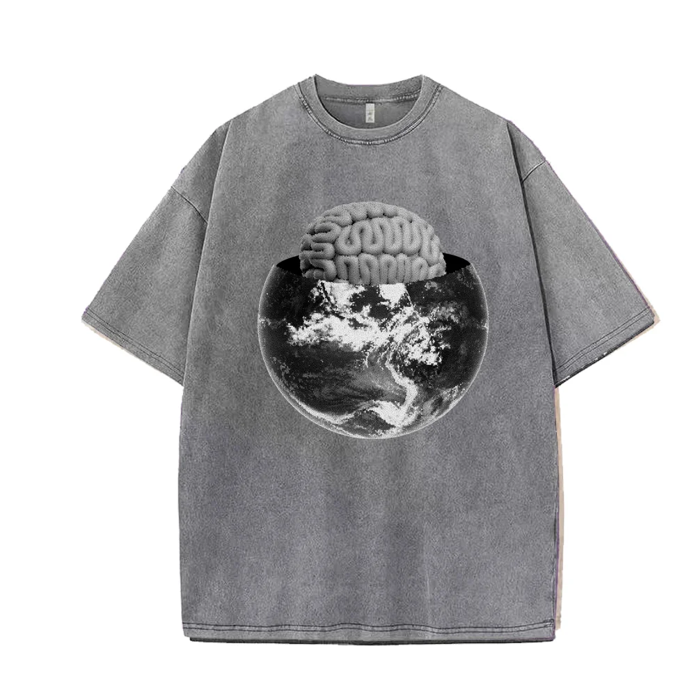 Футболка Мужская/женская летняя оверсайз с принтом мозга 
Футболка Мужская/женская летняя оверсайз с принтом мозга