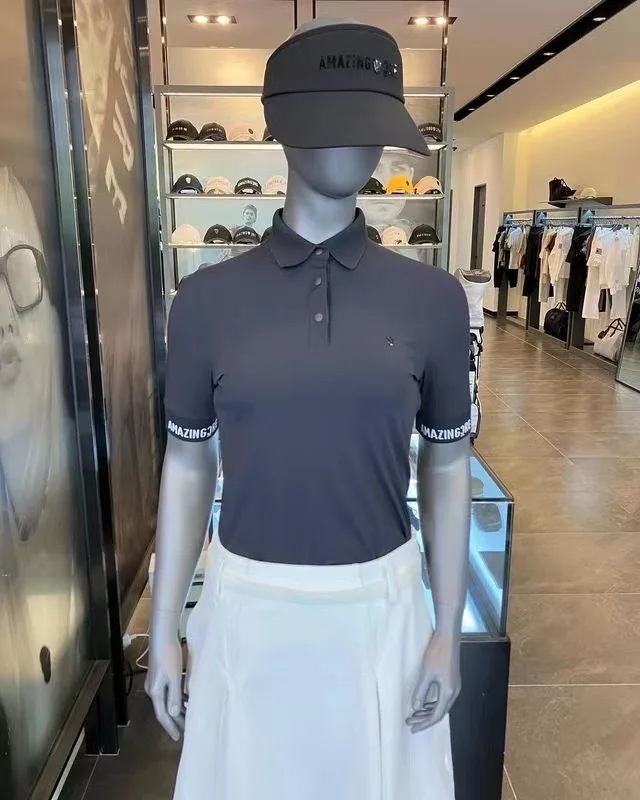 New Arrival Golf Ladies T-shirt Sun Protection Breathable Lapel Top Sports Ice Feel Comfortable Sweat-Absorbent Short Sleeves
New Arrival Golf Ladies T-shirt Sun Protection Breathable Lapel Top Sports Ice Feel Comfortable Sweat-Absorbent Short Sleeves