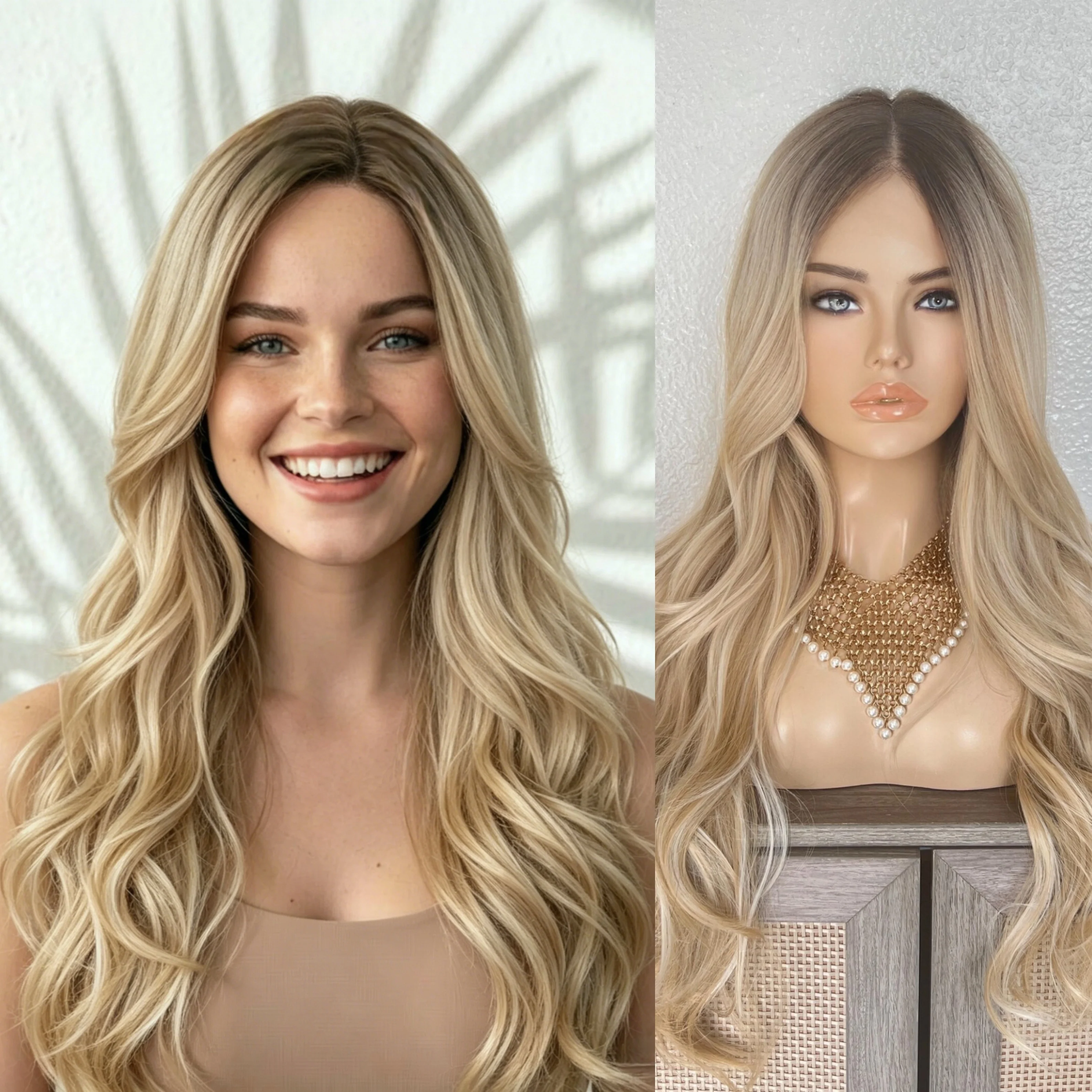Soft 28Inch Ombre Brown blonde wave Wigs Synthetic Long natural 13x4HD Lace Front glueless Wig Realistic Look Daily Party dating
Soft 28Inch Ombre Brown blonde wave Wigs Synthetic Long natural 13x4HD Lace Front glueless Wig Realistic Look Daily Party dating