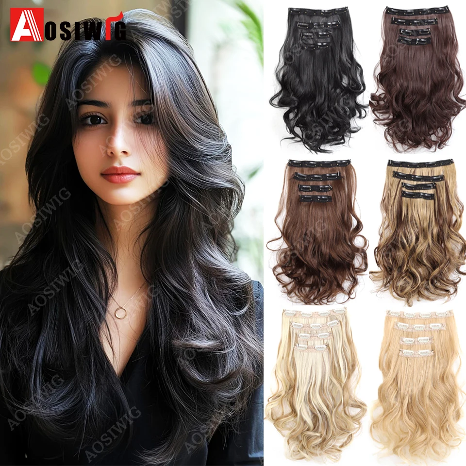Synthetic 11 Clips Clips in Hair Extensions Long Curly Hairstyle Black Blonde Hairpieces Heat Resistant False Hair Daily Use
Synthetic 11 Clips Clips in Hair Extensions Long Curly Hairstyle Black Blonde Hairpieces Heat Resistant False Hair Daily Use