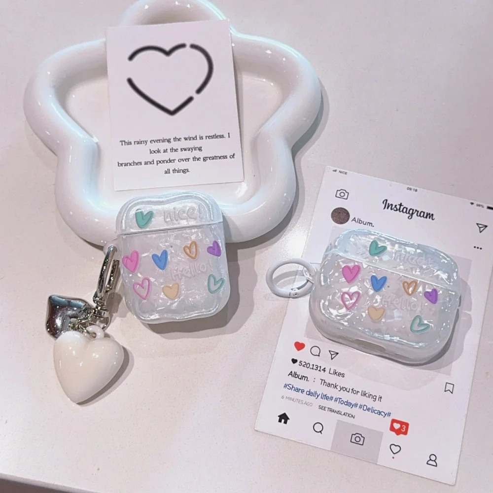 Fashion shell pattern full-screen love earphone protective case for AirPods 4 3 2 Pro 2 3 Korean INS shock-proof protective case
Fashion shell pattern full-screen love earphone protective case for AirPods 4 3 2 Pro 2 3 Korean INS shock-proof protective case