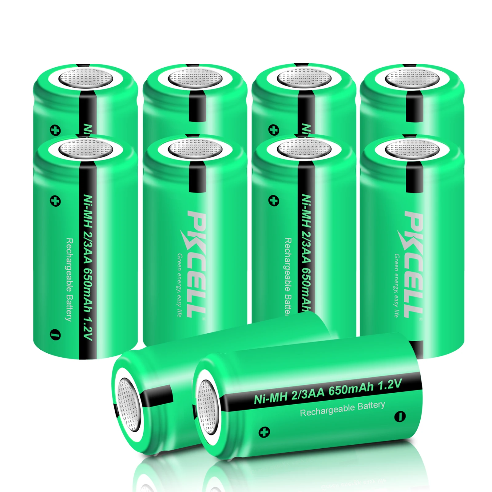 10PC PKcell 2/3 AA 650 mAh Rechargeable Batteries NI-MH Rechargeable Battery 1.2V AA Garden Lighting Solar Batteries
10PC PKcell 2/3 AA 650 mAh Rechargeable Batteries NI-MH Rechargeable Battery 1.2V AA Garden Lighting Solar Batteries